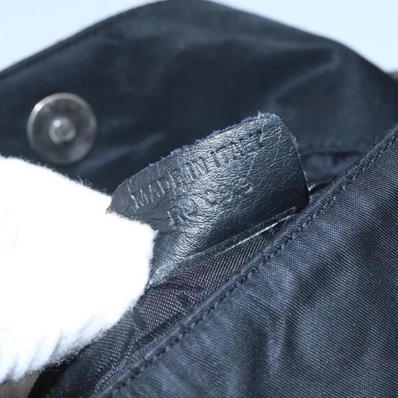 Christian Dior Maris Pearl Hand Bag Leather Black Silver Auth bs20633 - Picture 10 of 16